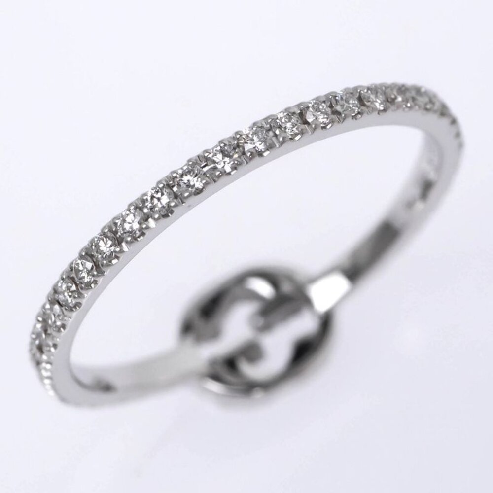 Gucci Interlocking GG Ring No 9 750 WG Full Eternity Diamond - Picture 4 of 10
